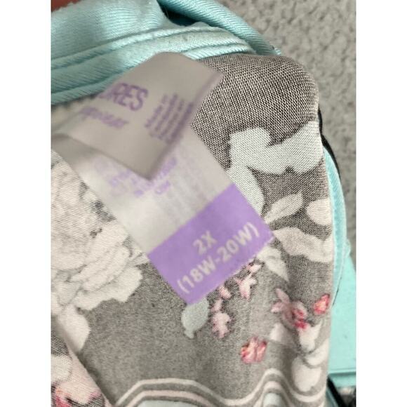 Secret Treasures Plus Size 18W Black Floral Sleep‎ Tank Top Adjustable Strap - Picture 9 of 9